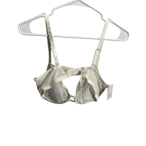 Auden Smooth Unlined Comfort Wire Demi Coverage Bra 36C White - Picture 2 of 5